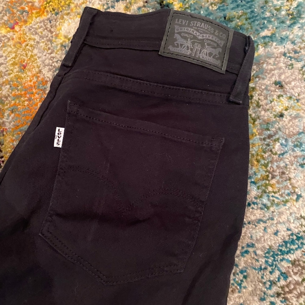 Levi's Black Classic Straight Cut Jeans